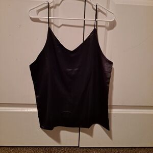 Womens Silk Satin V-Neck Tank Top Size Medium